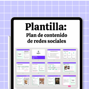 Plantilla editable de plan de contenido para redes sociales
