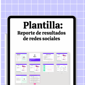 Plantilla editable de reporte de resultados de redes sociales